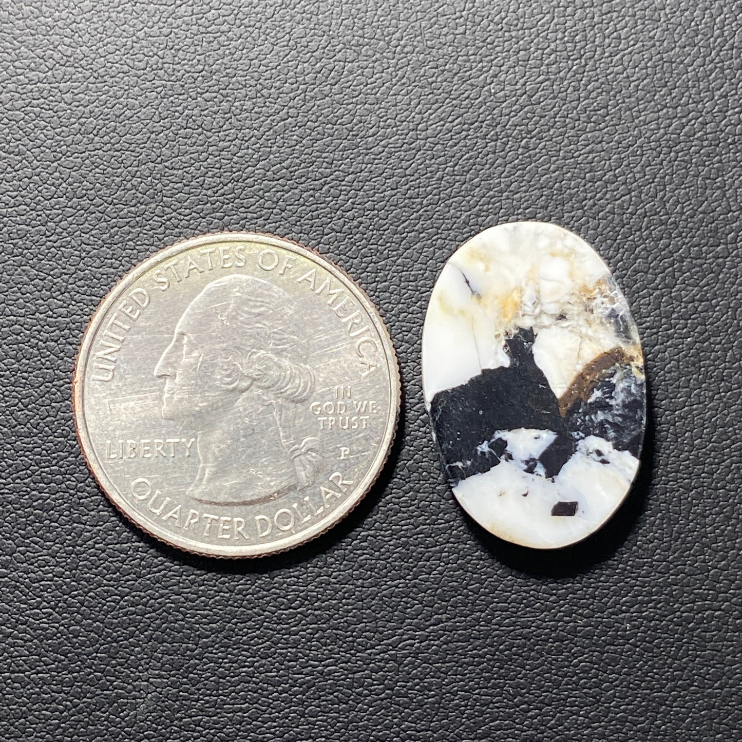 White Buffalo Turquoise Cabochon - Oval