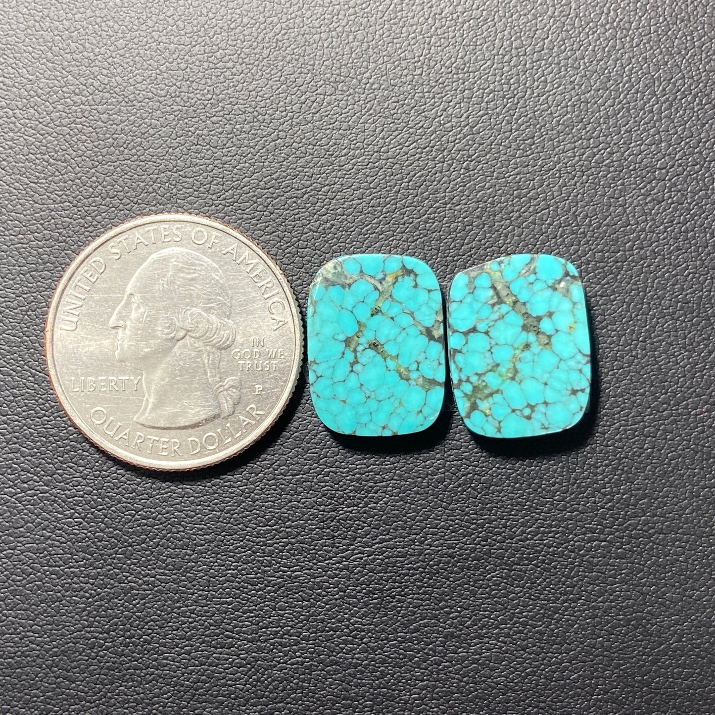 AAA Hubei Turquoise Pair - Cushion