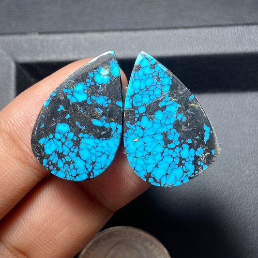 AAA Hubei Turquoise Pair - Teardrop