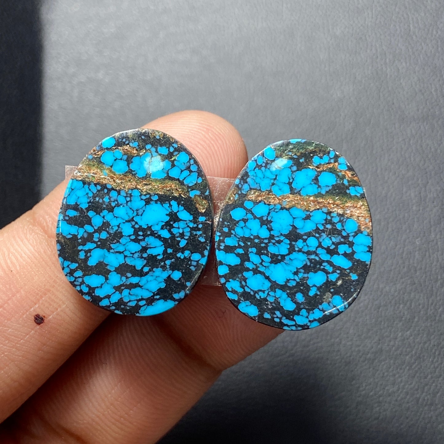 AAA Hubei Turquoise Pair - Tumble