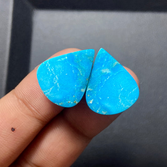 AAA Hubei Turquoise Pair - Teardrop