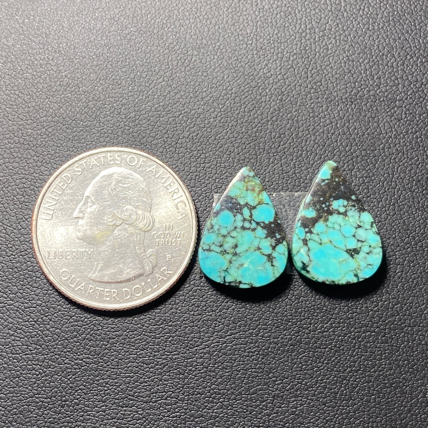 AAA Hubei Turquoise Pair - Teardrop