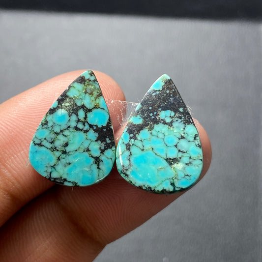 AAA Hubei Turquoise Pair - Teardrop