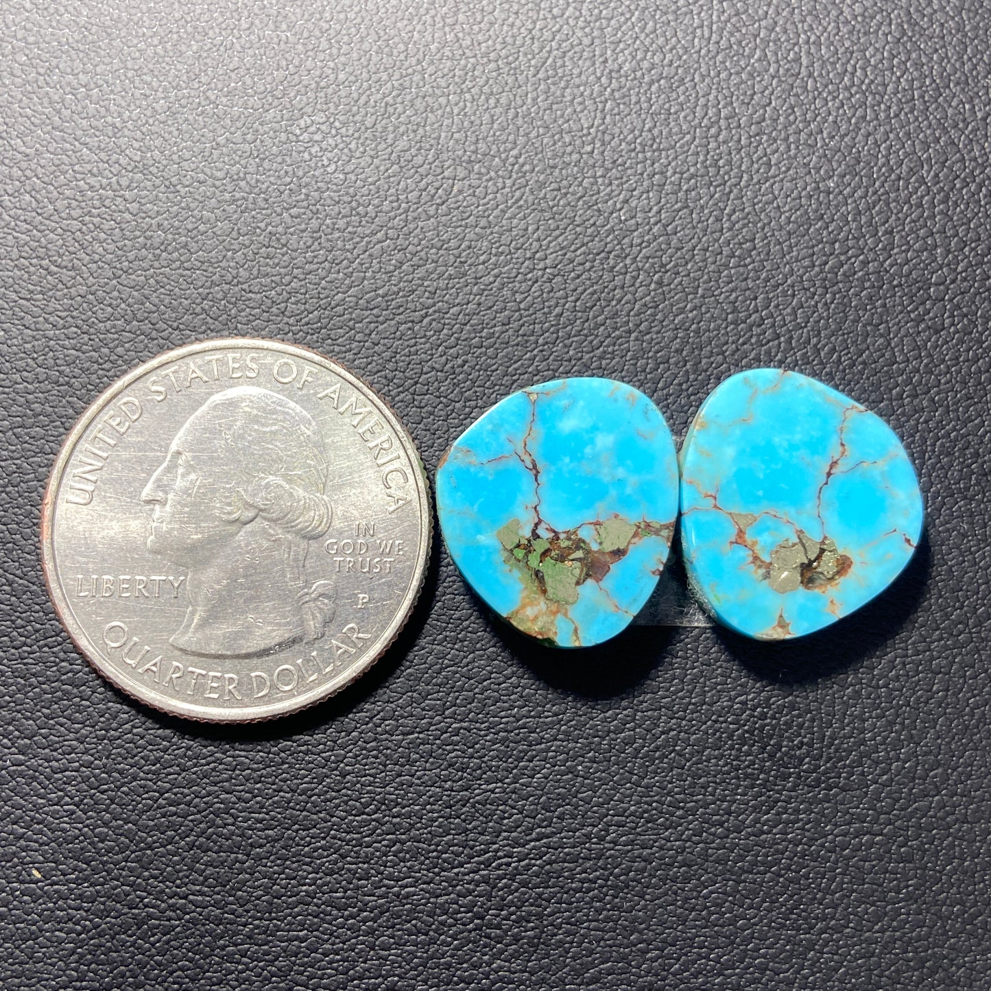 AAA Arizona Turquoise Pair - Tumbled