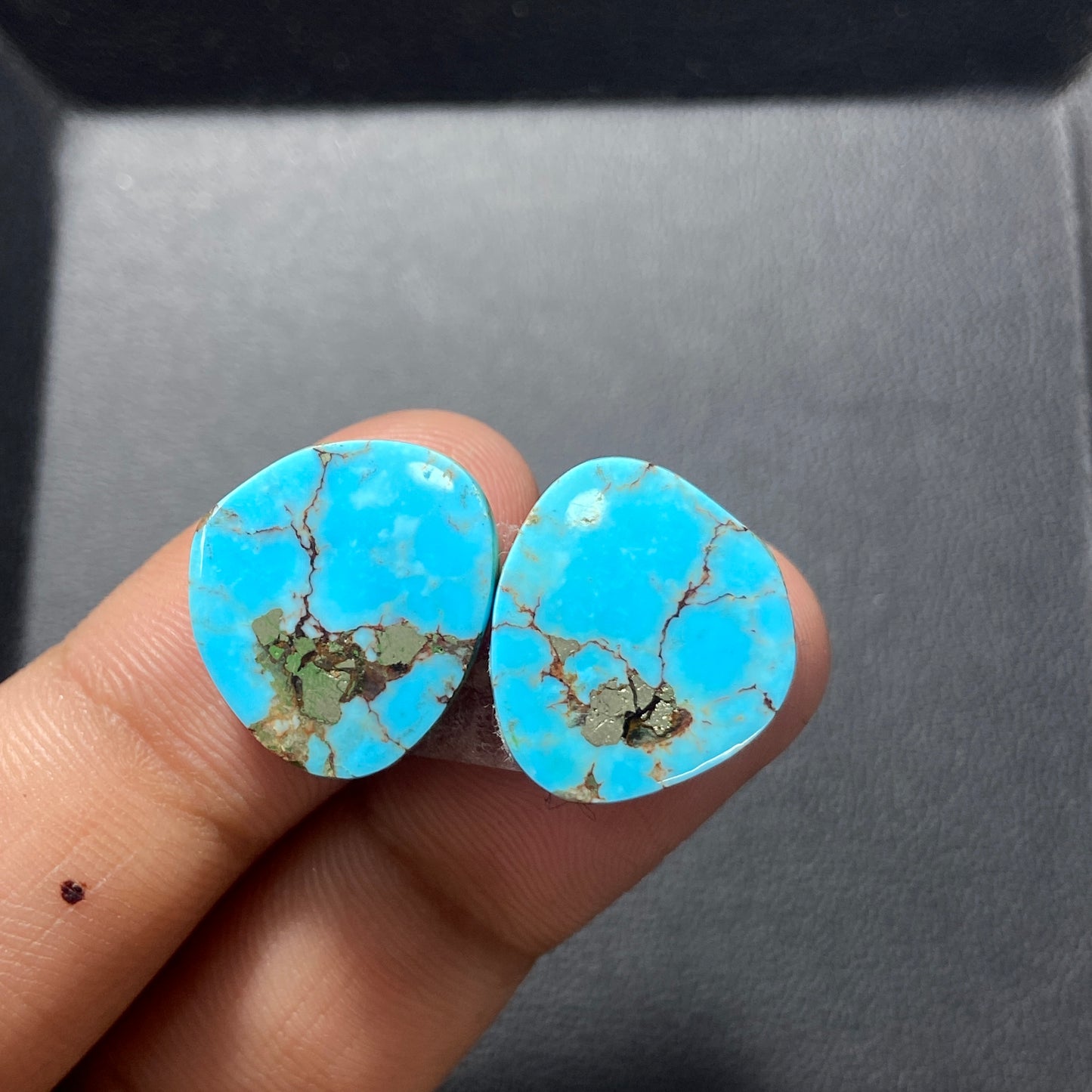 AAA Arizona Turquoise Pair - Tumbled