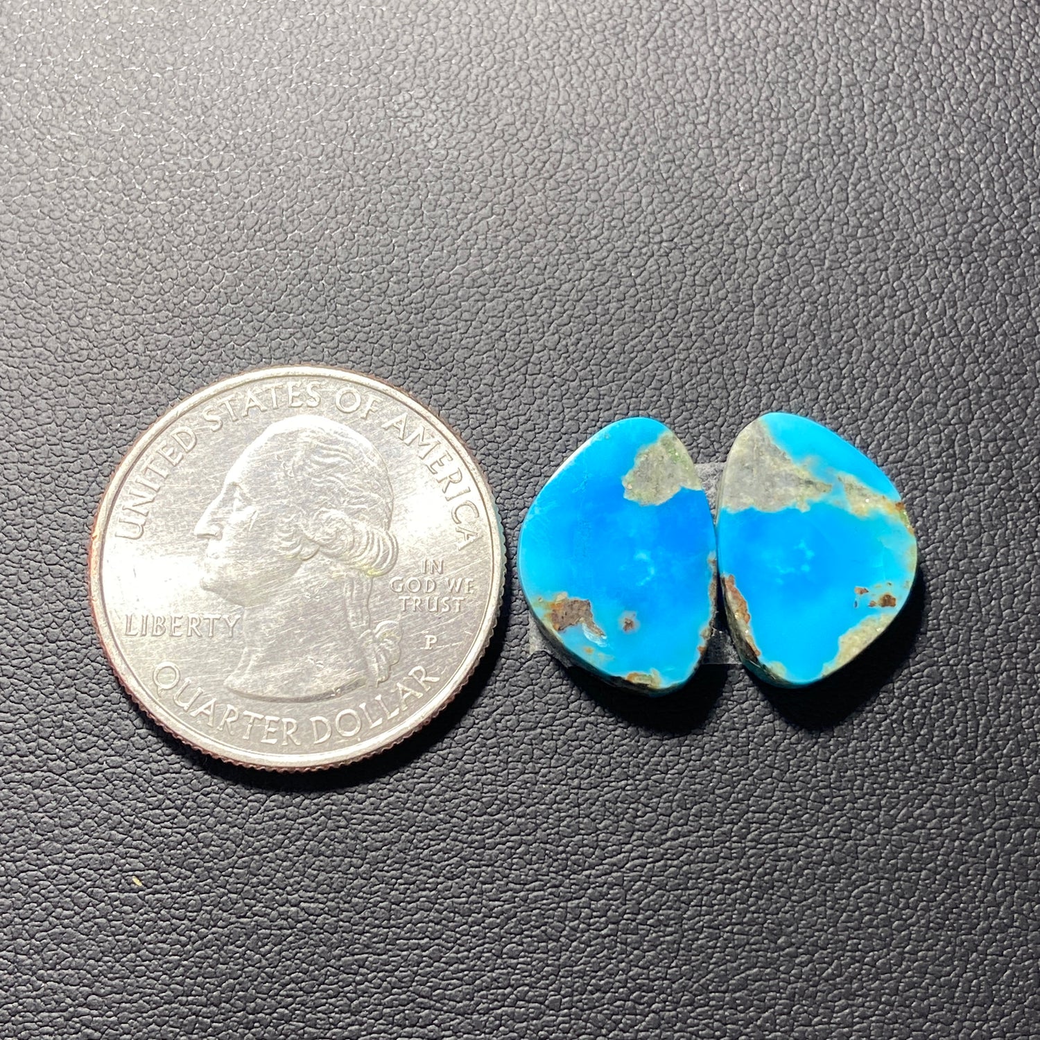 AAA Arizona Turquoise Pair - Tumbled