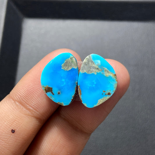 AAA Arizona Turquoise Pair - Tumbled