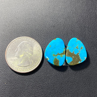 AAA Arizona Turquoise Pair - Tumble