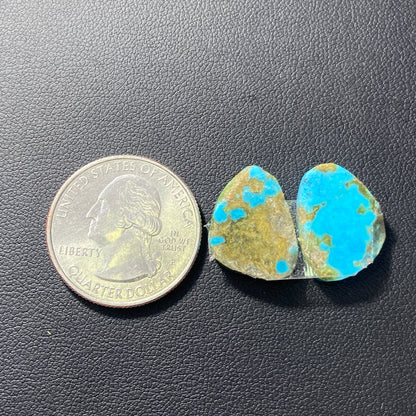 AAA Arizona Turquoise Pair - Tumble