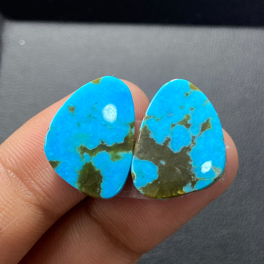 AAA Arizona Turquoise Pair - Tumble