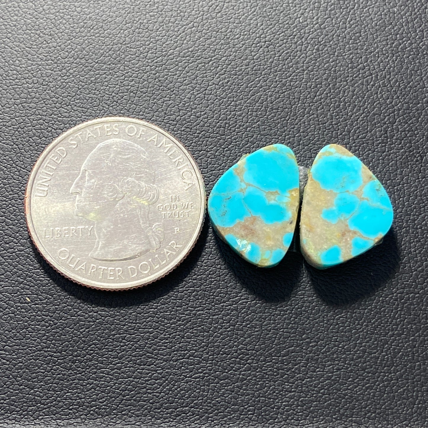 AAA Arizona Turquoise Pair - Tumble