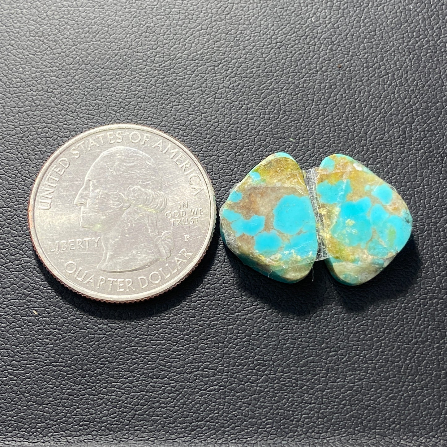 AAA Arizona Turquoise Pair - Tumble