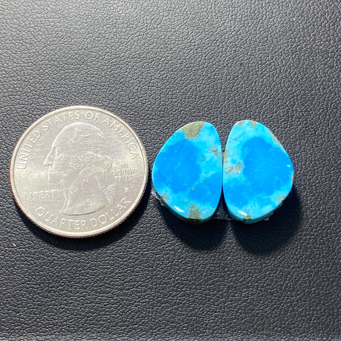 AAA Arizona Turquoise Pair - Tumble