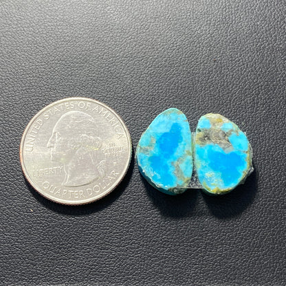 AAA Arizona Turquoise Pair - Tumble