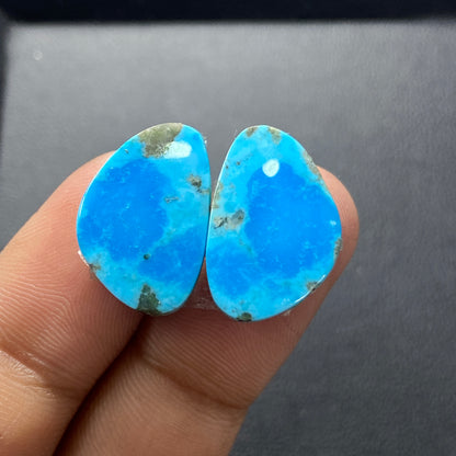 AAA Arizona Turquoise Pair - Tumble