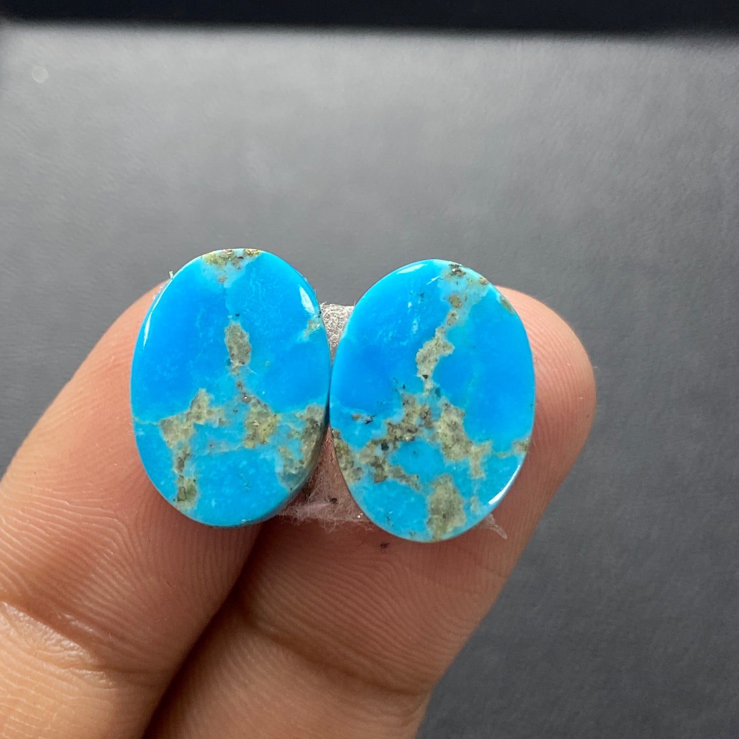 AAA Arizona Turquoise Pair - Oval