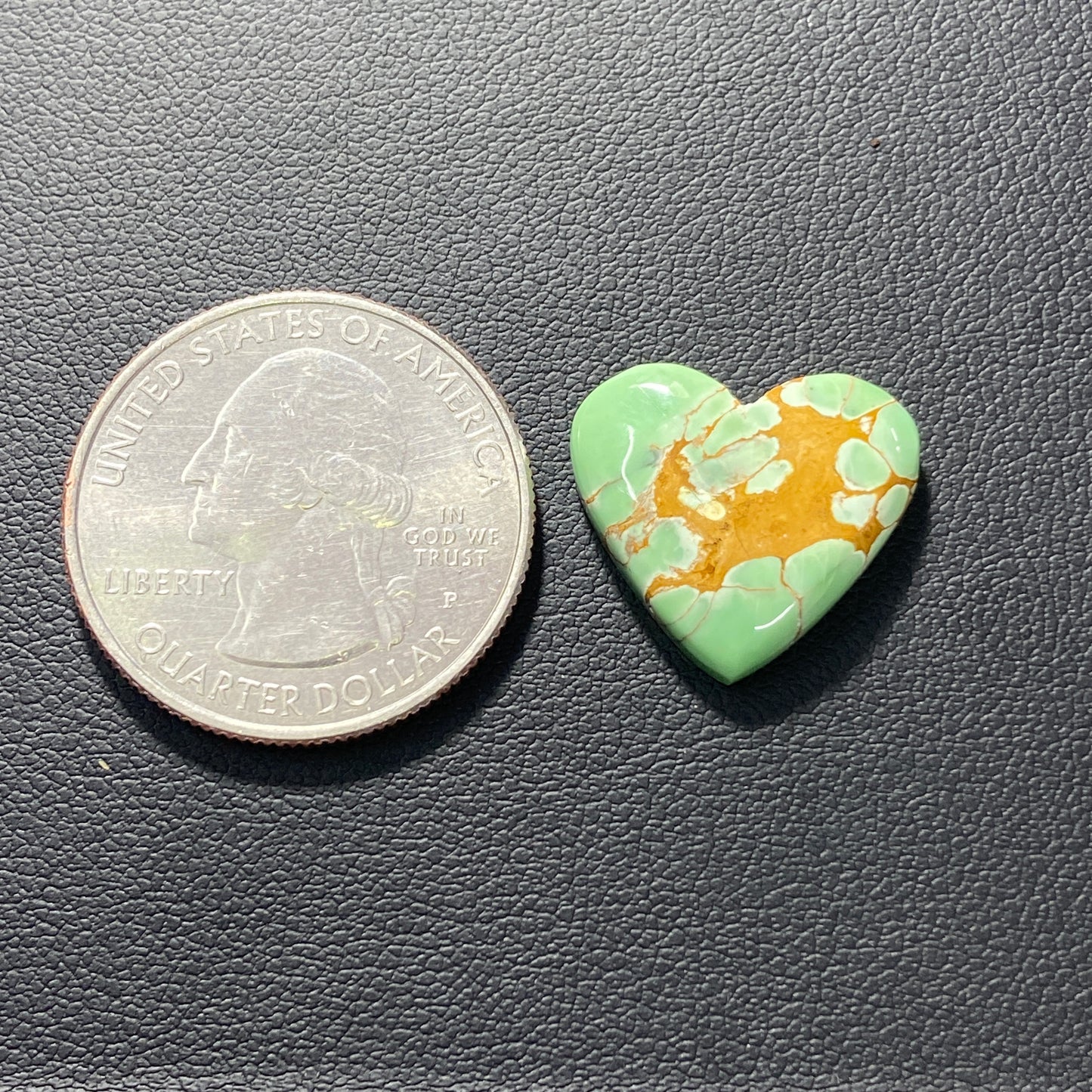 Variscite Green Turquoise Cabochon - Heart