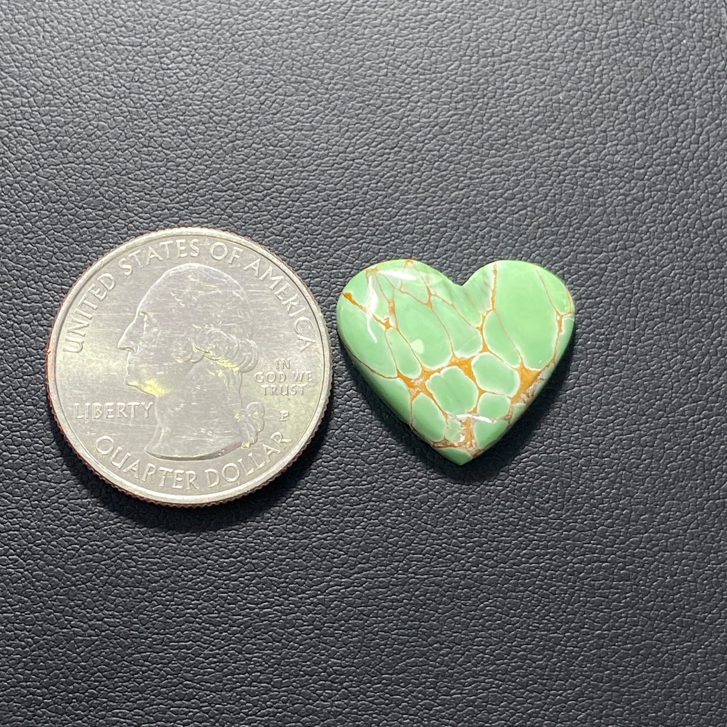 Variscite Green Turquoise Cabochon - Heart