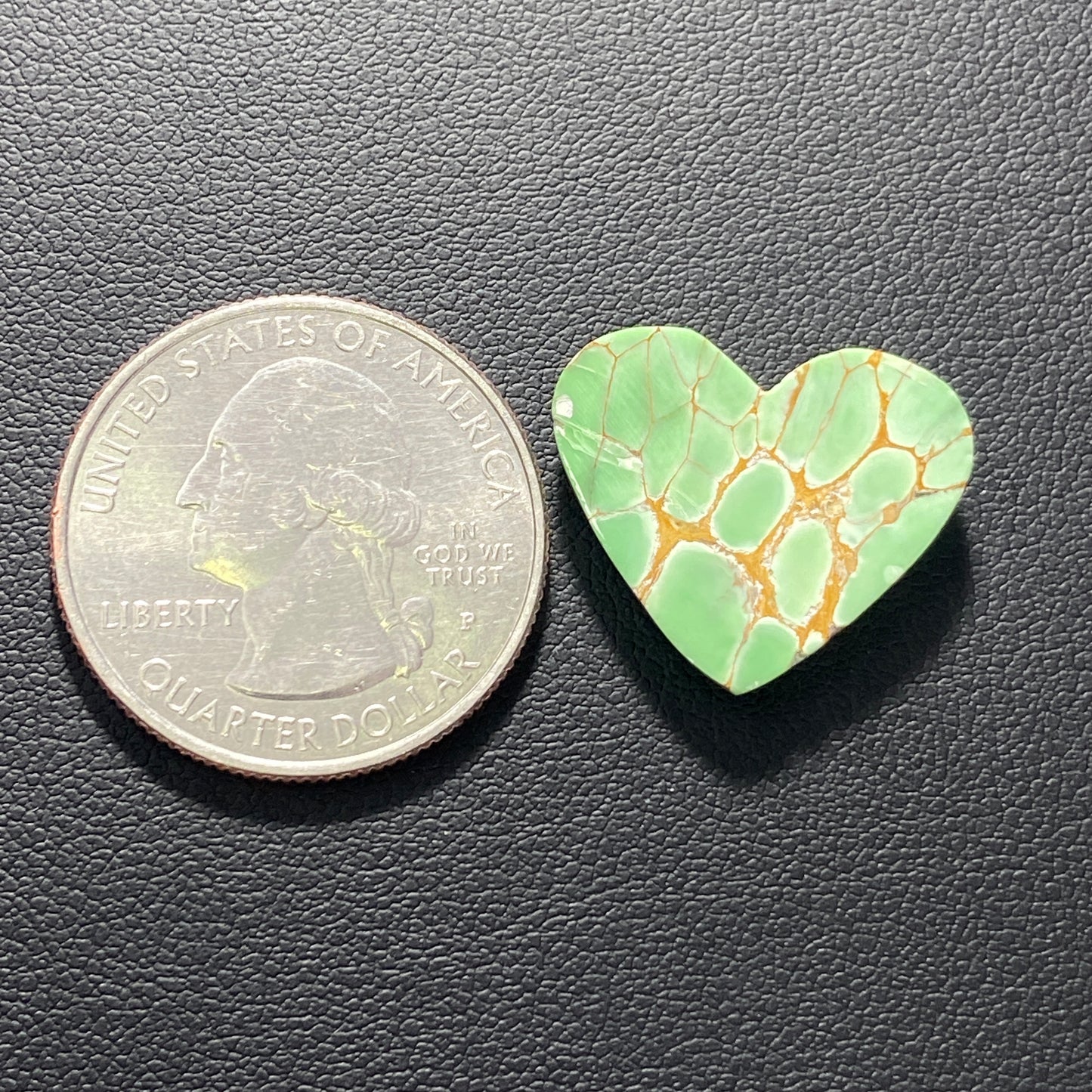 Variscite Green Turquoise Cabochon - Heart