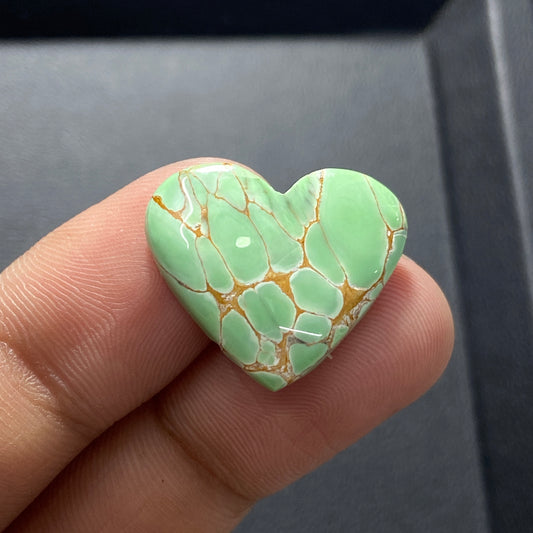 Variscite Green Turquoise Cabochon - Heart