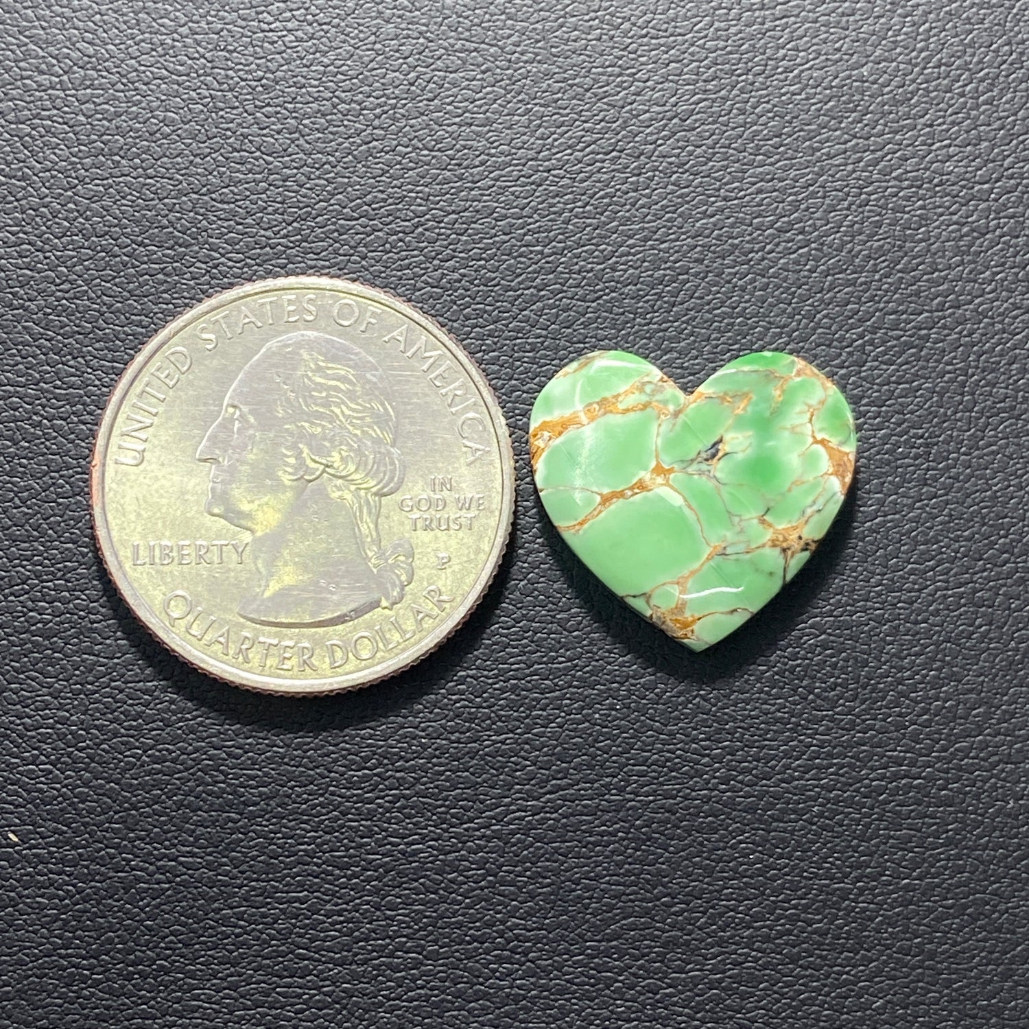 Variscite Green Turquoise Cabochon - Heart