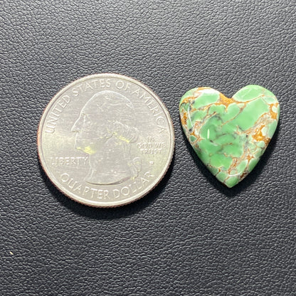 Variscite Green Turquoise Cabochon - Heart