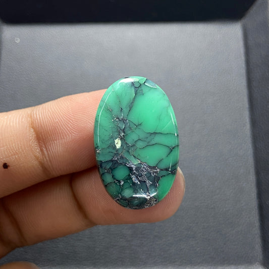 Black Bridge Variscite Gemstone - Oval