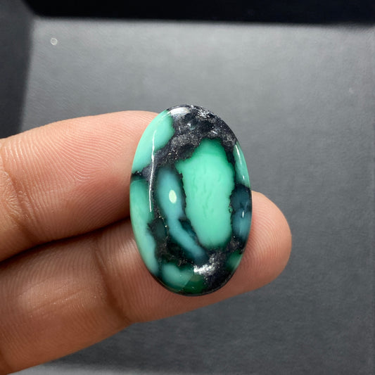 Black Bridge Variscite Gemstone - Oval