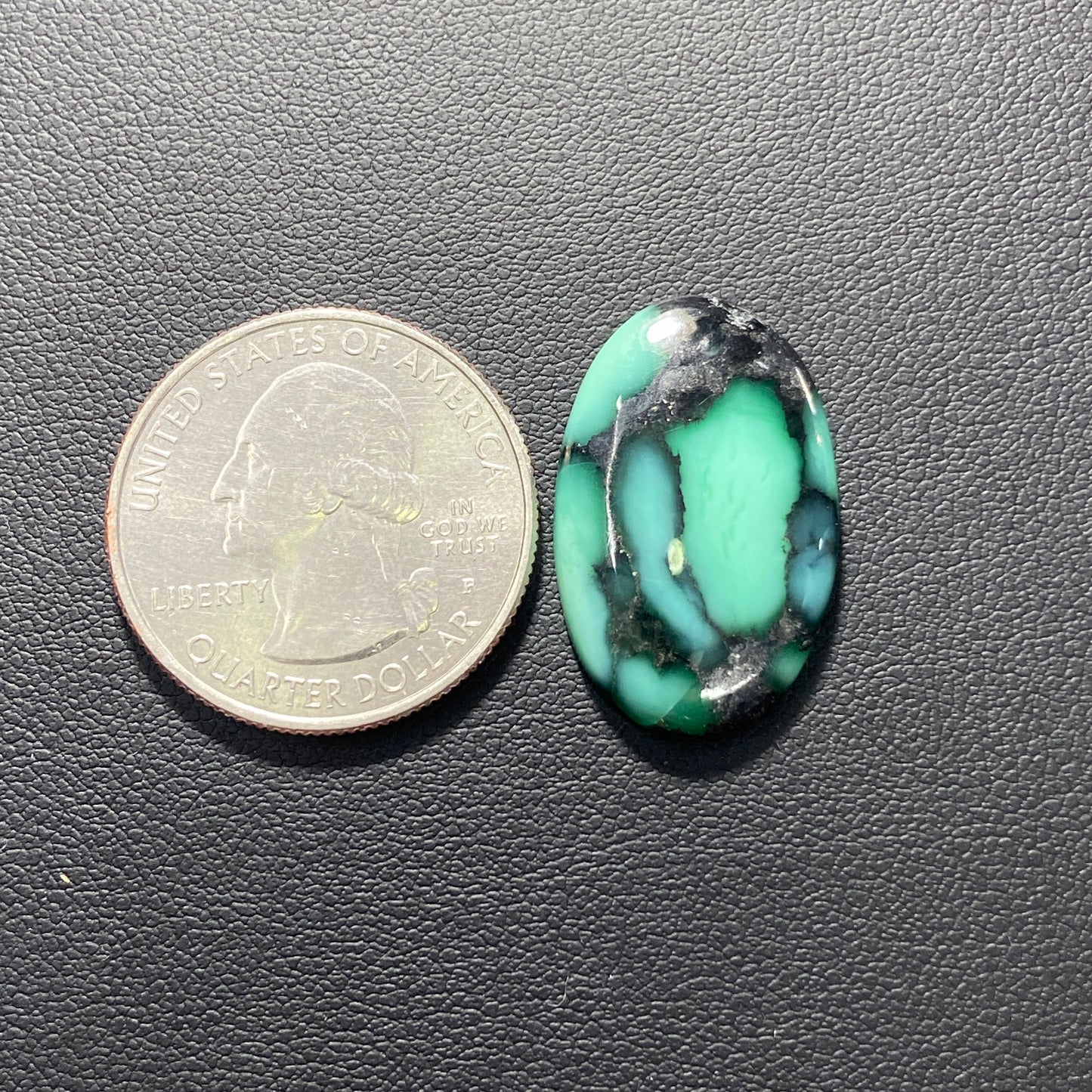 Black Bridge Variscite Gemstone - Oval