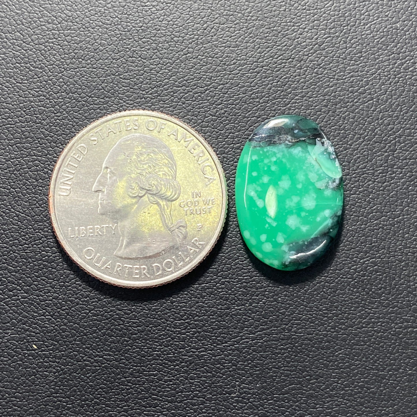 Black Bridge Variscite Gemstone - Oval