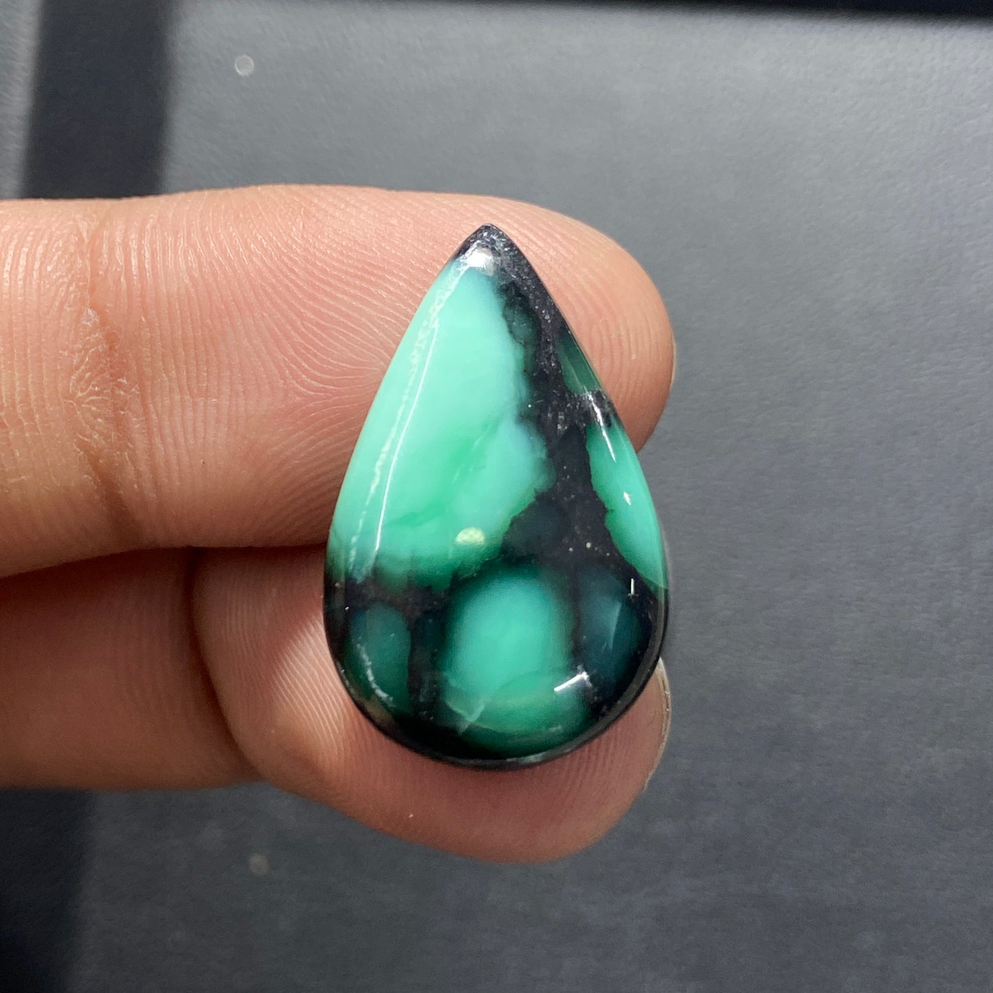 Black Bridge Variscite Gemstone - Teardrop