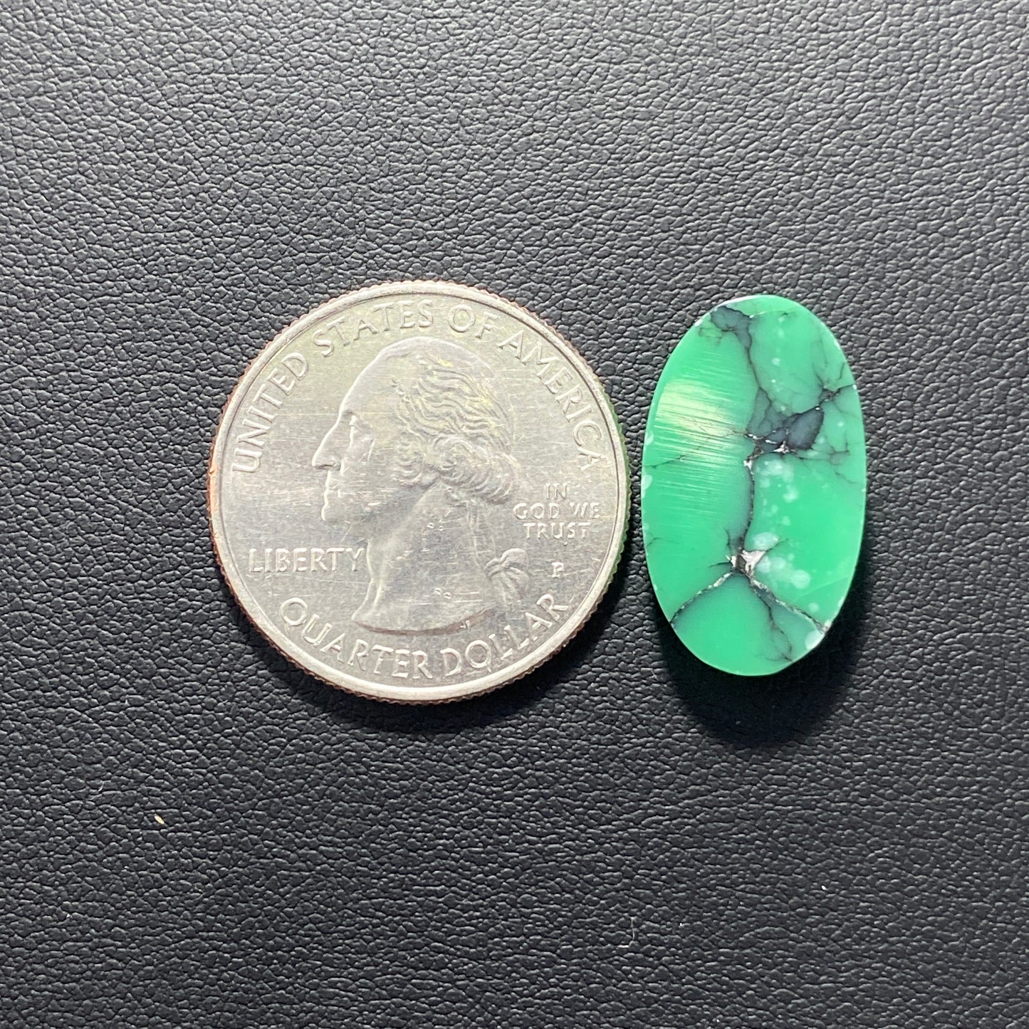 Black Bridge Variscite Gemstone - Oval