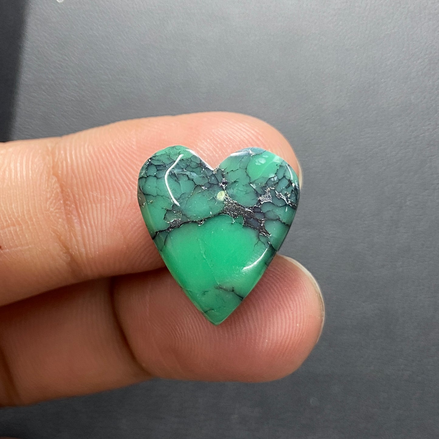 Black Bridge Variscite Gemstone - Heart