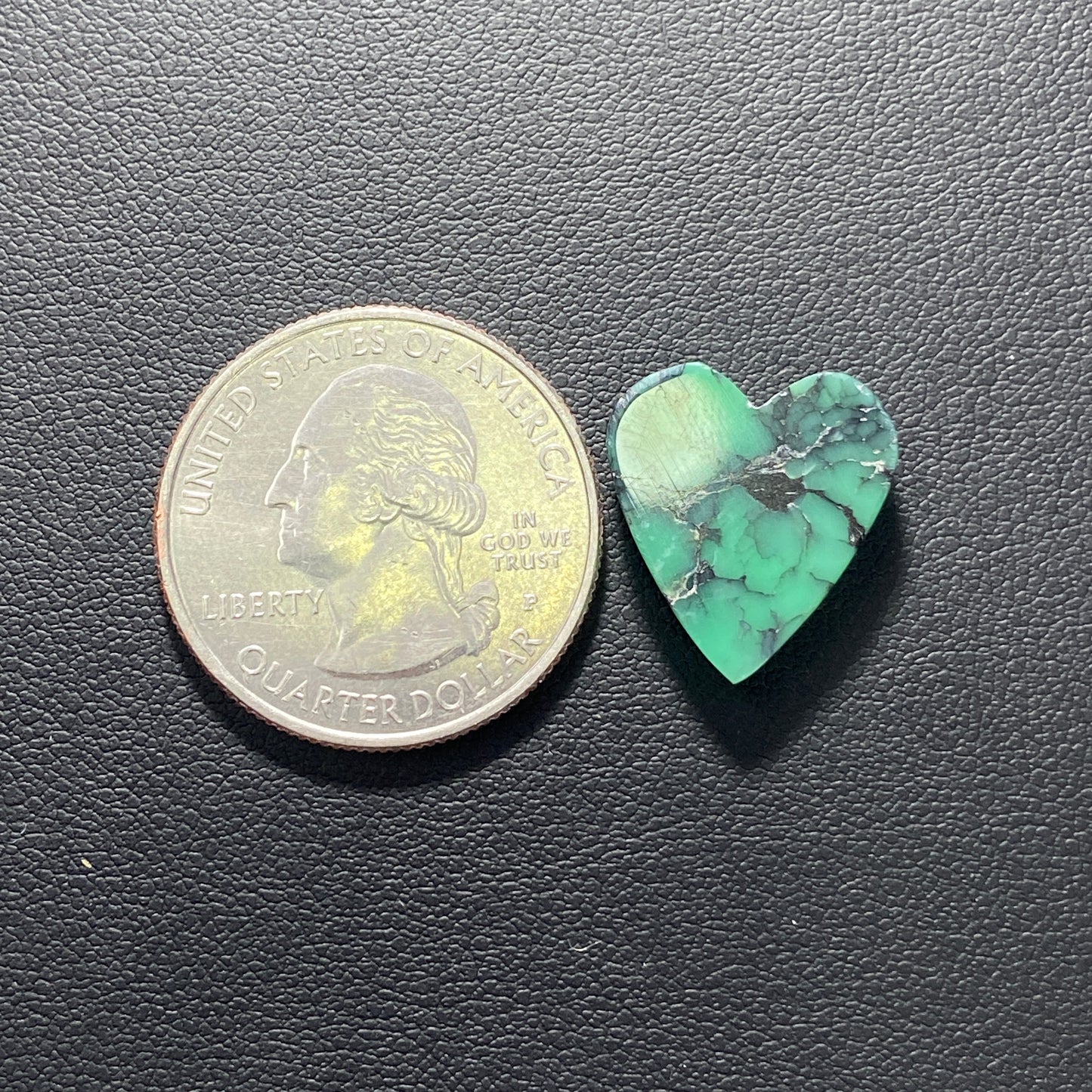 Black Bridge Variscite Gemstone - Heart