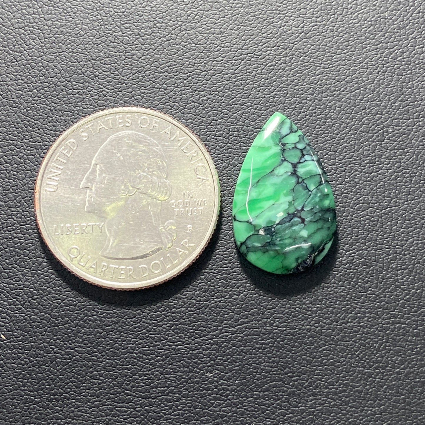 Black Bridge Variscite Gemstone - Teardrop