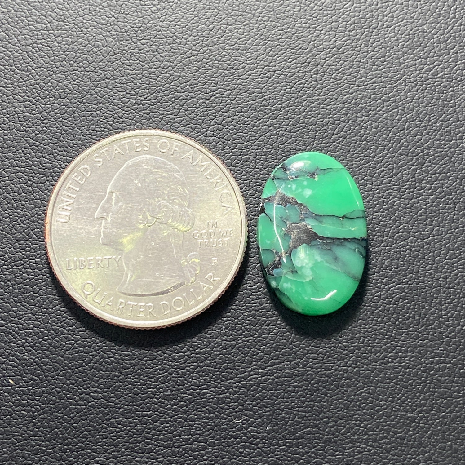 Black Bridge Variscite Gemstone - Oval