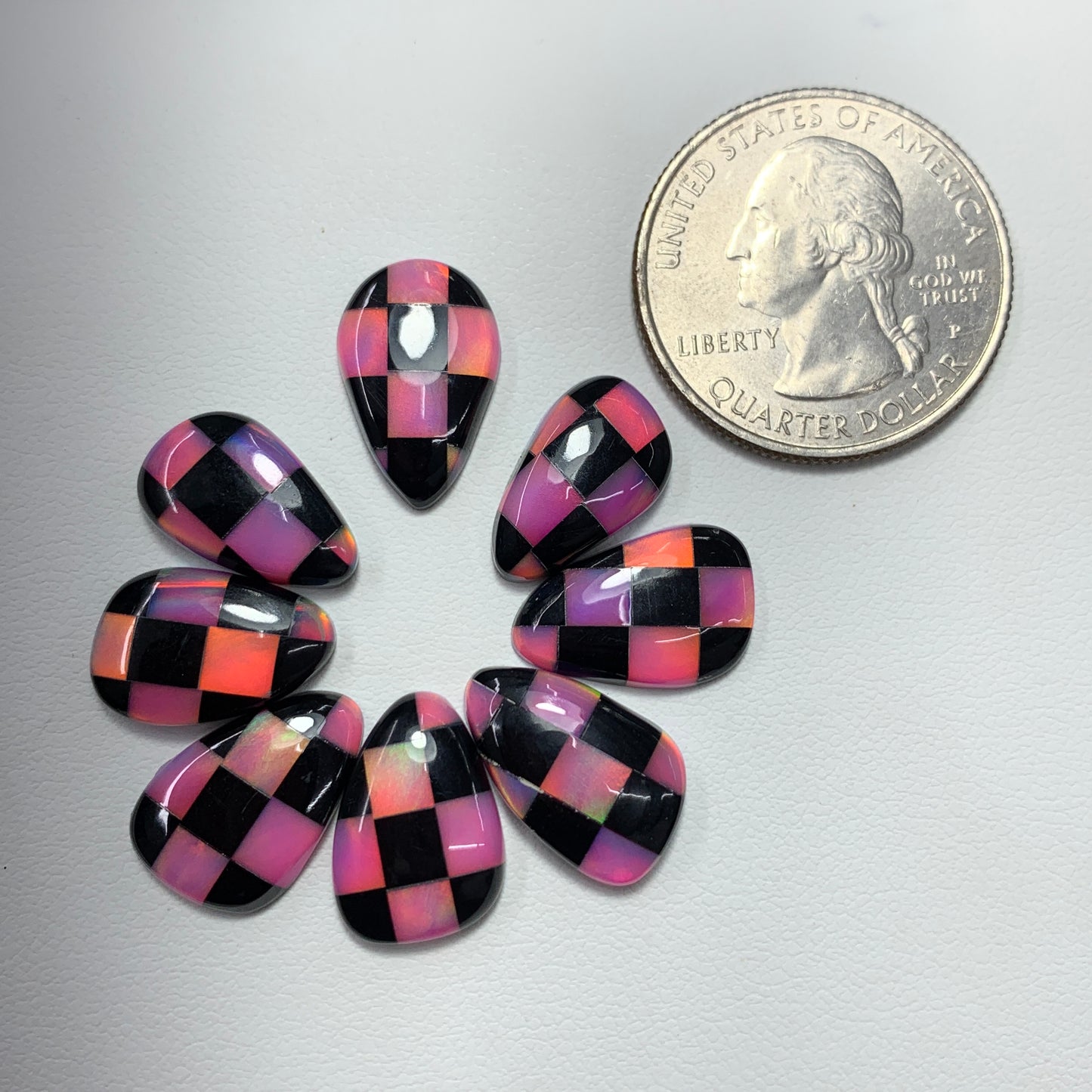 Aura Opal Checkered Lot - Purple & Black