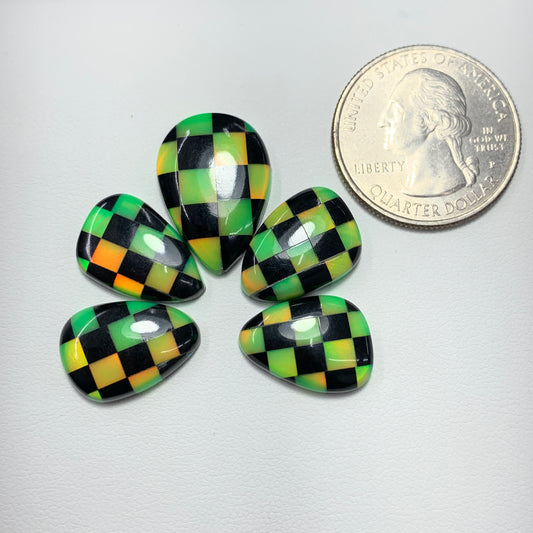 Aura Opal Checkered Lot - Green & Black