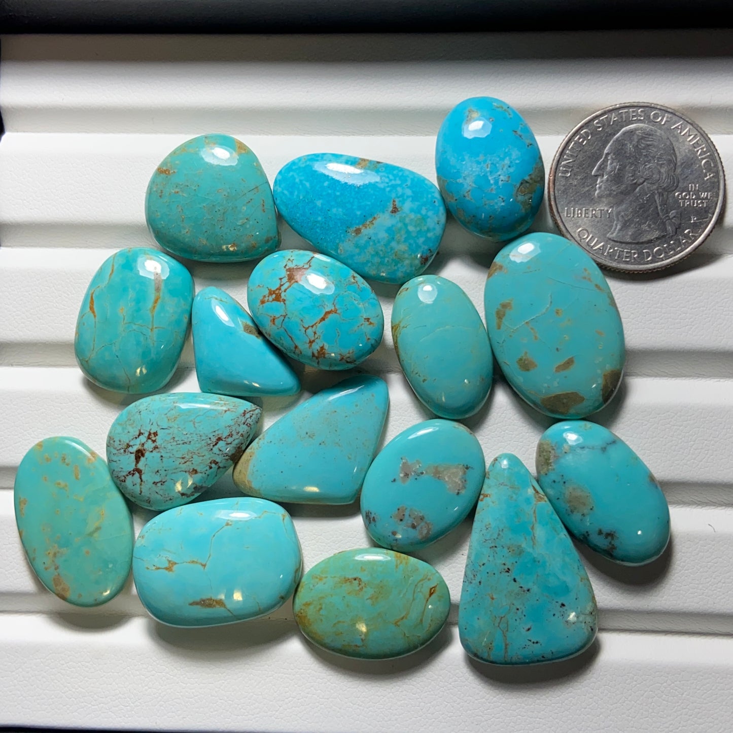 Arizona Turquoise Wholesale Lot - 16 Pcs