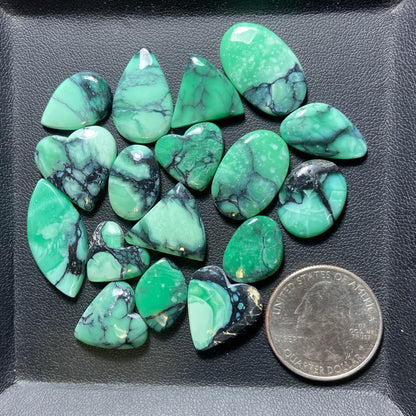 Black Bridge Variscite Wholesale Lot - 17 Pcs