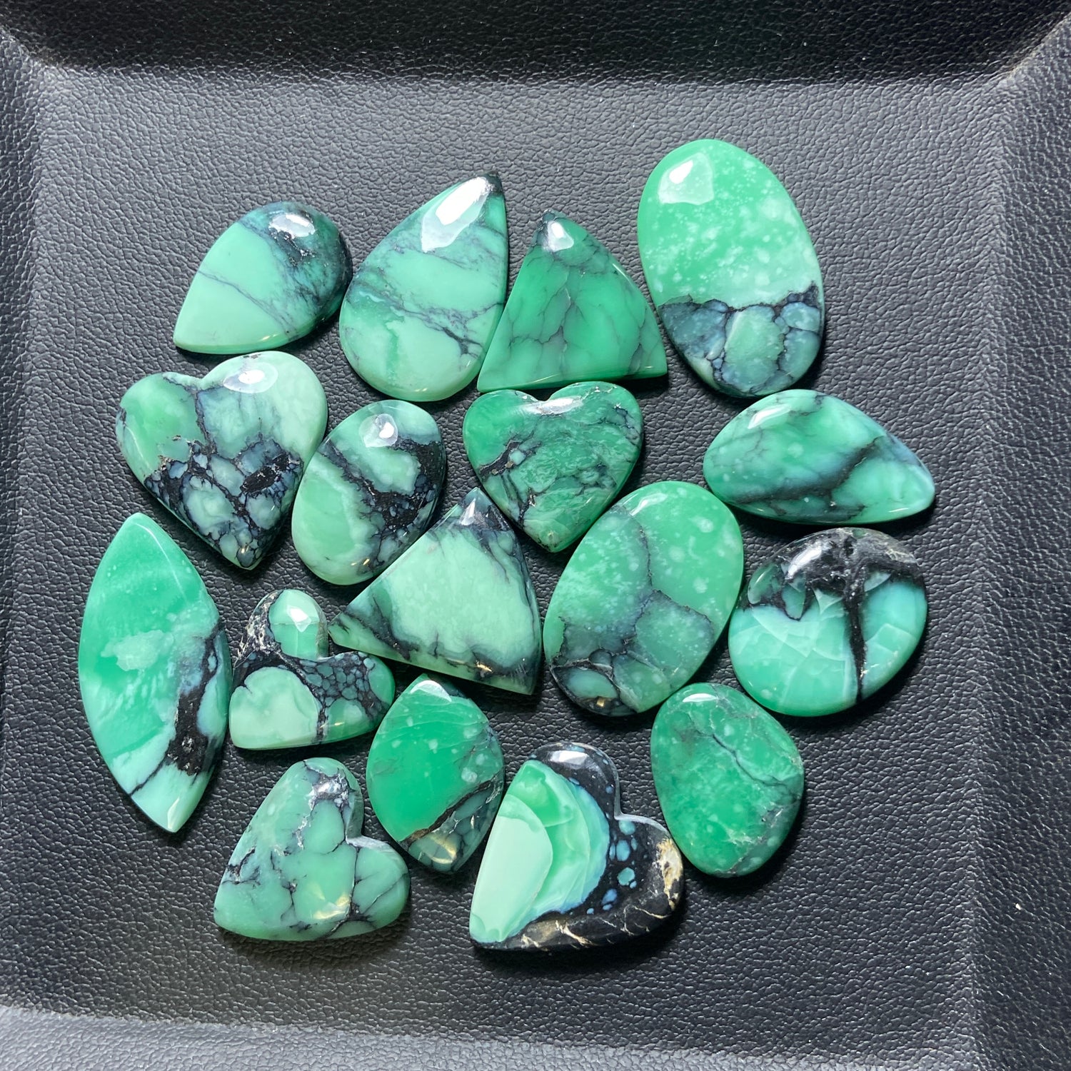 Emerald Rose Turquoise Wholesale Lot - 17 Pcs