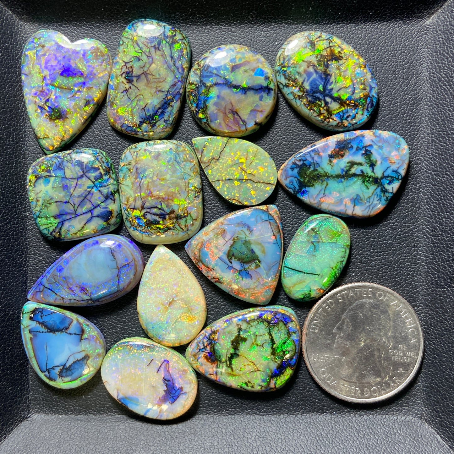 Flashy Sterling Opal / Monarch Opal Wholesale Lot - 15 Pcs