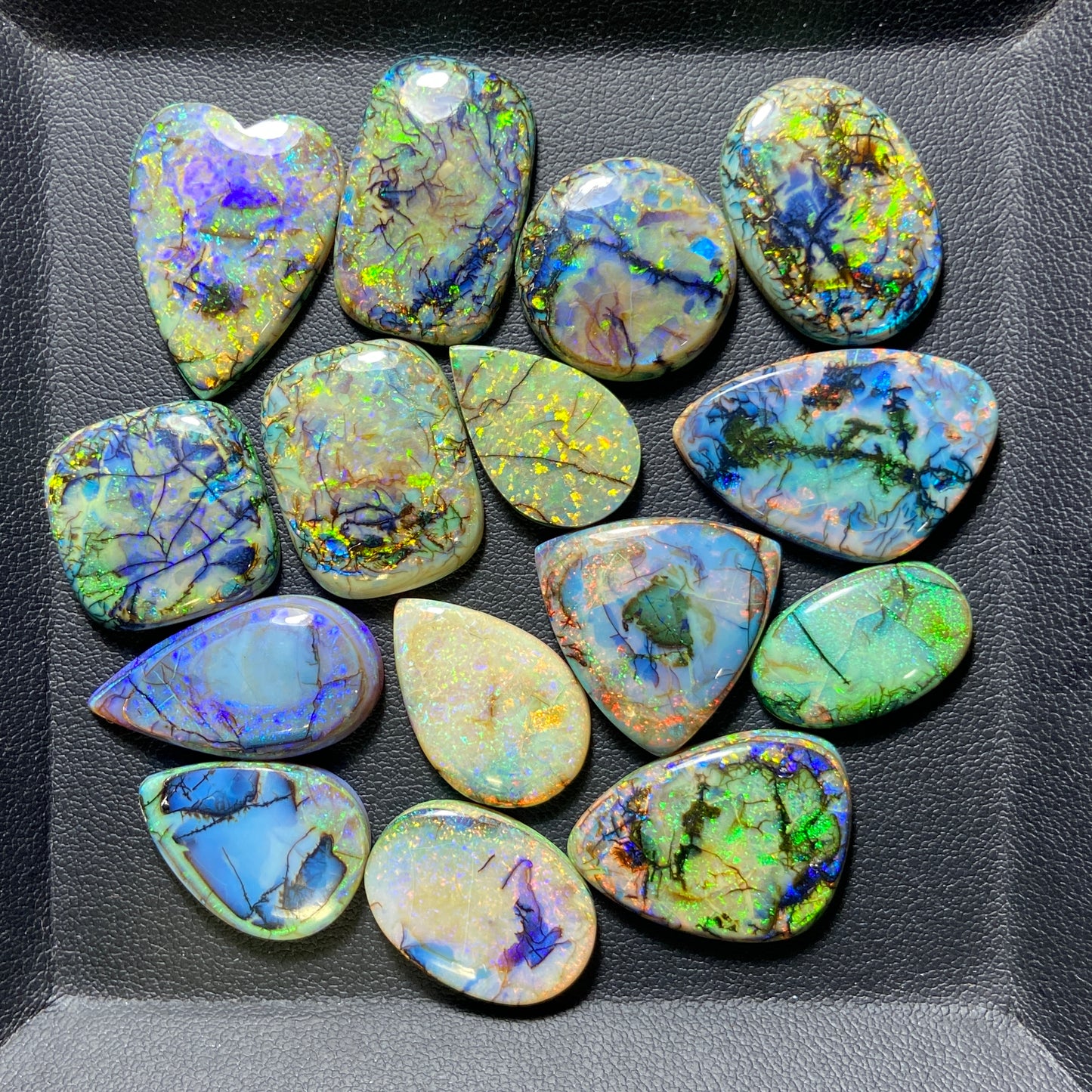 Flashy Sterling Opal / Monarch Opal Wholesale Lot - 15 Pcs