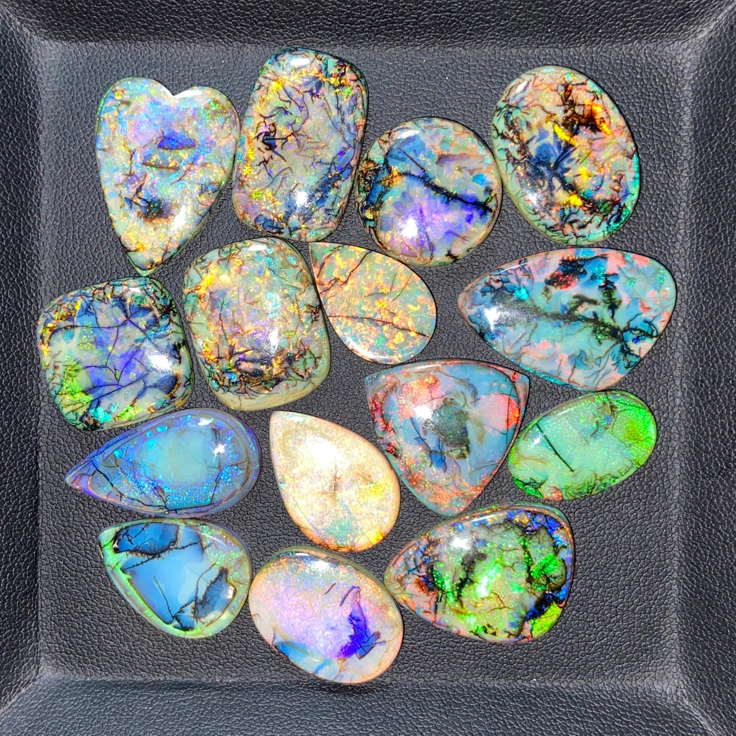 Flashy Sterling Opal / Monarch Opal Wholesale Lot - 15 Pcs