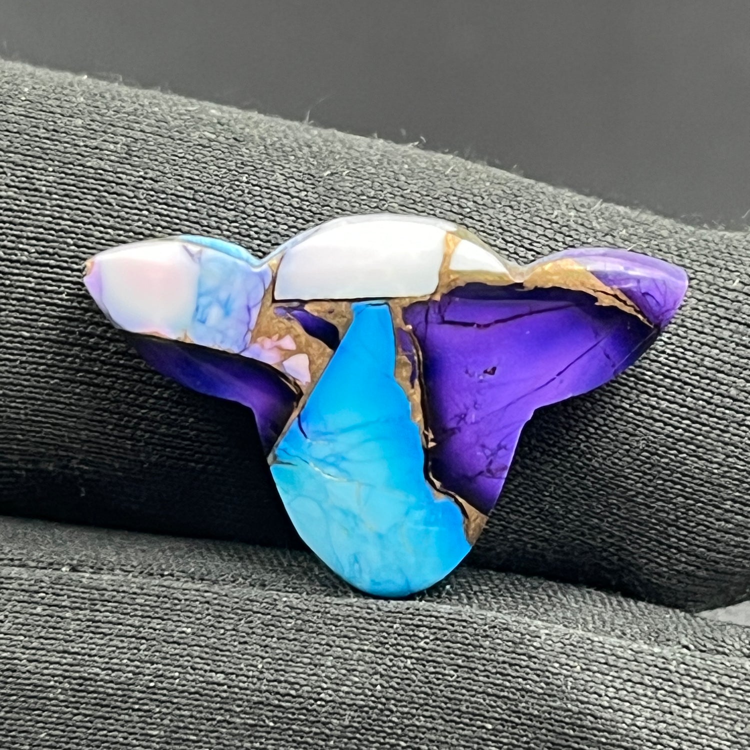 Kingman Purple Blue Dahlia - Loose Cab - Cow Head