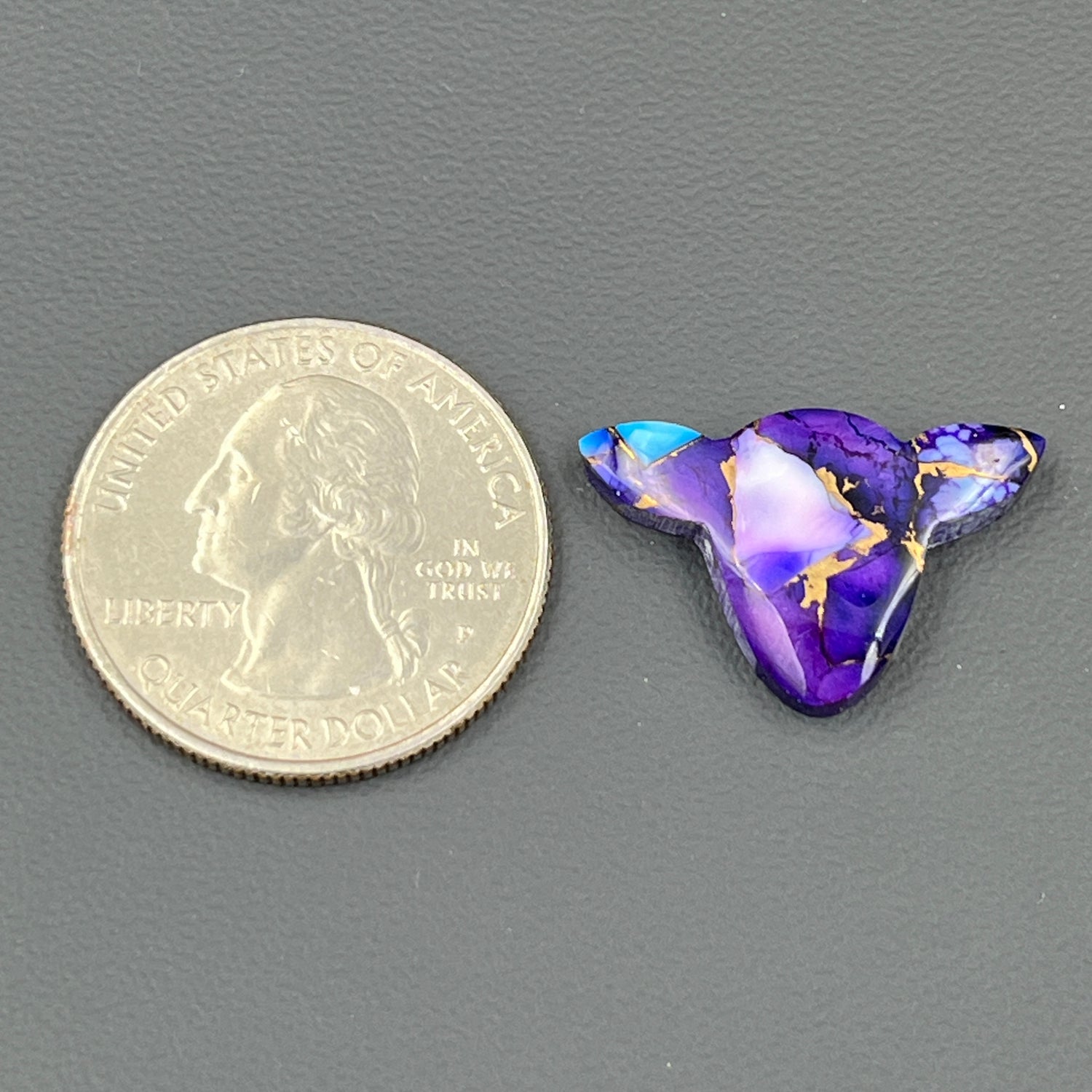 Kingman Purple Blue Dahlia - Loose Cab - Cow Head
