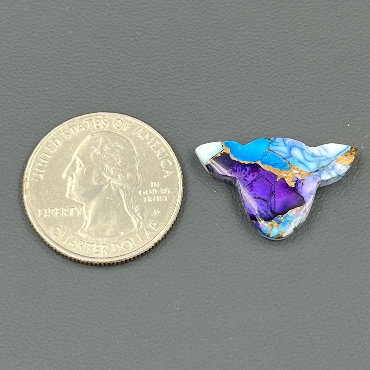Kingman Purple Blue Dahlia - Loose Cab - Cow Head