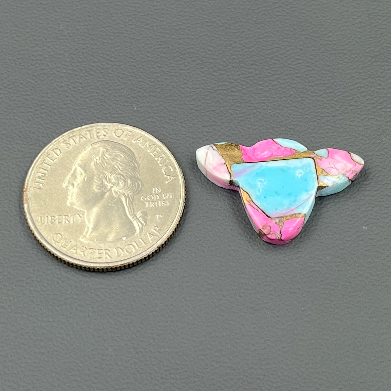 Cotton Candy Dahlia Cabochon - Cow Head