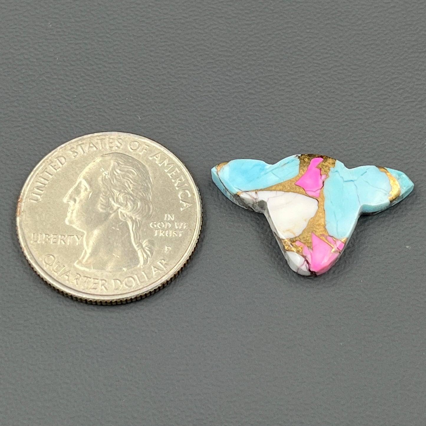 Cotton Candy Dahlia Cabochon - Cow Head