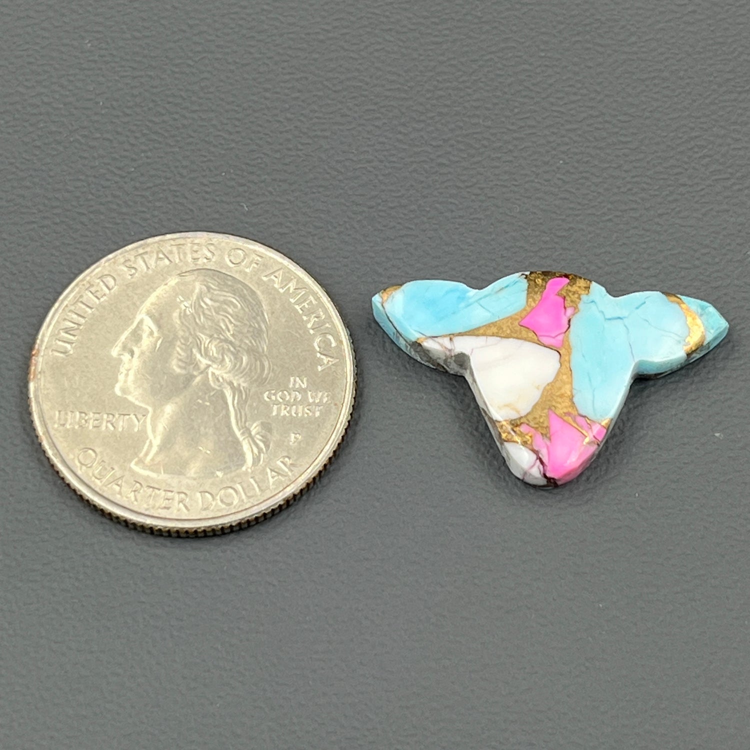 Cotton Candy Dahlia Cabochon - Cow Head